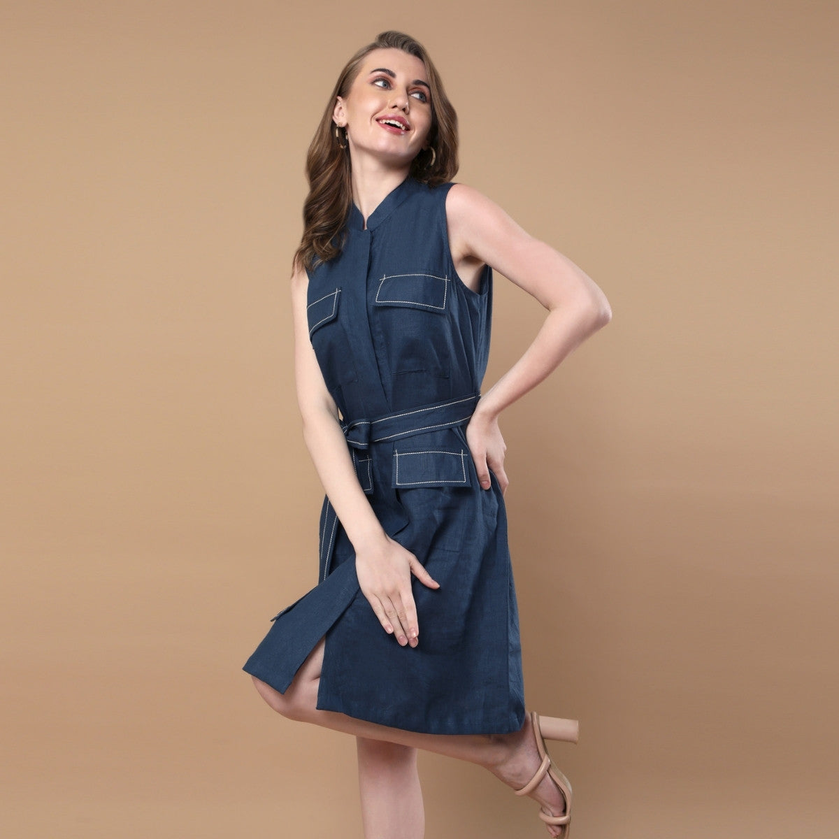 Nova Navy Blue Dress