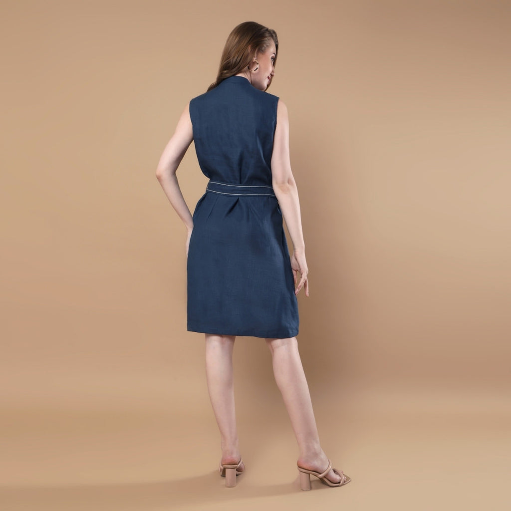 Nova Navy Blue Dress