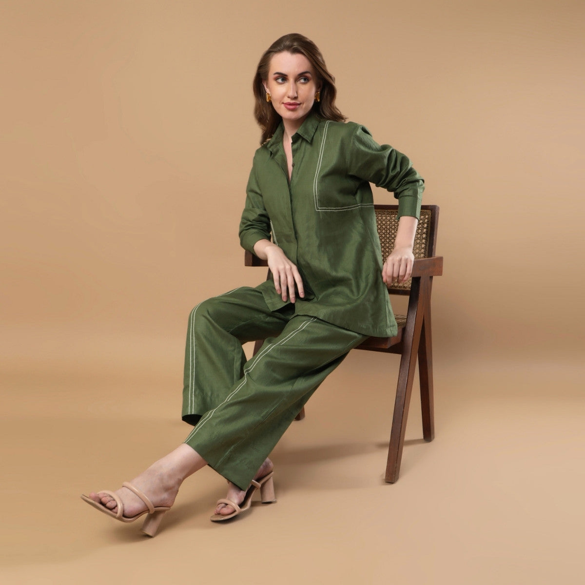 Ember Olive Green Co-ord Set