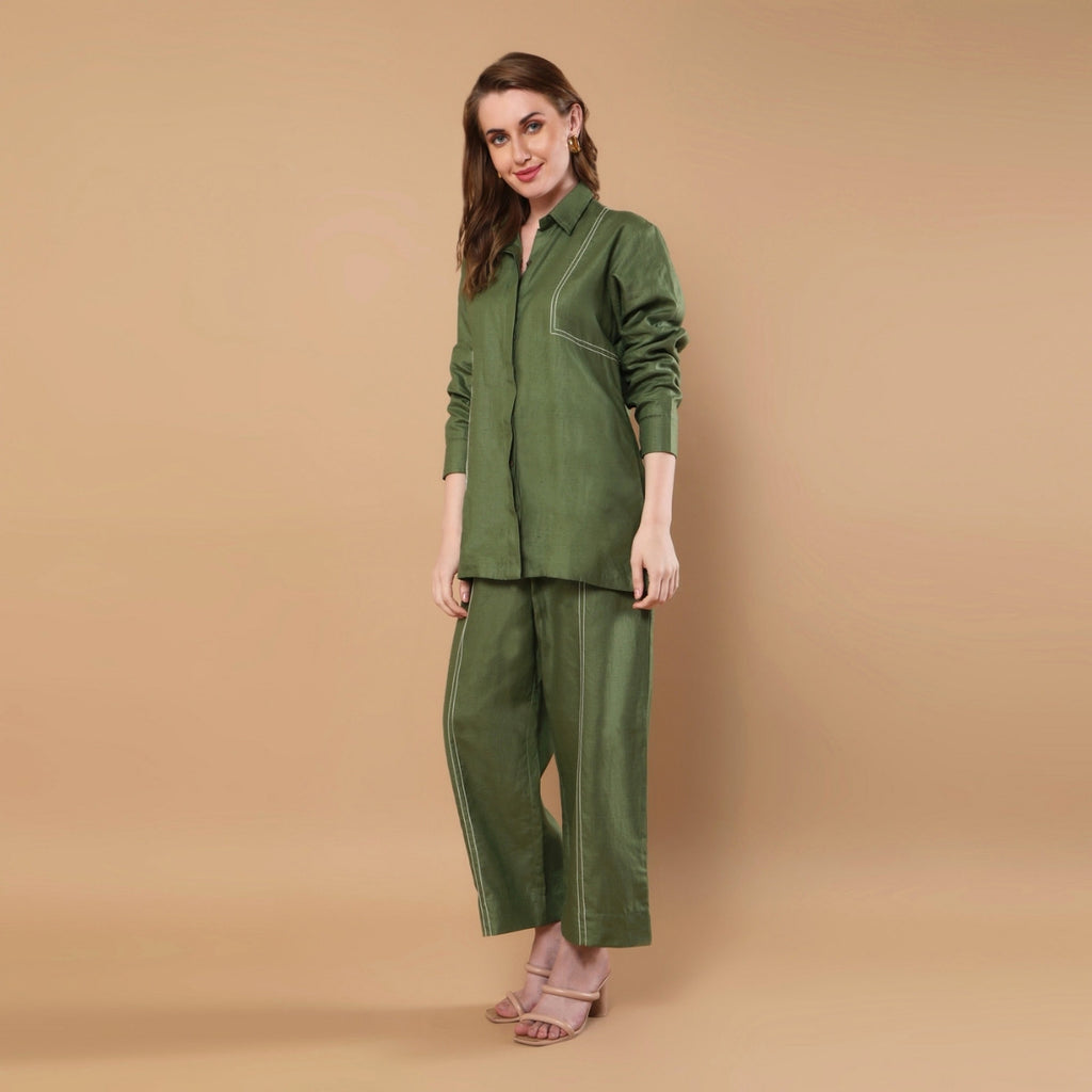 Ember Olive Green Co-ord Set
