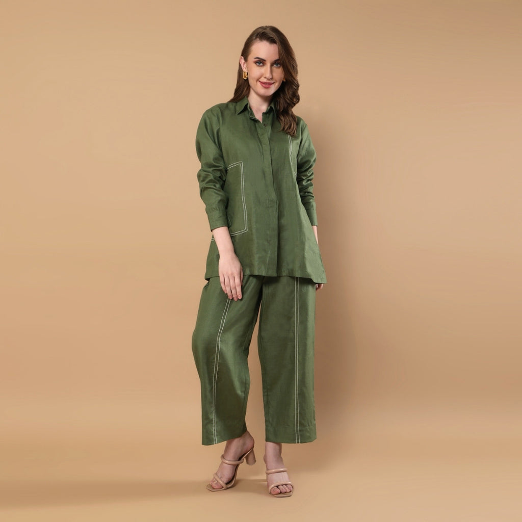 Ember Olive Green Co-ord Set