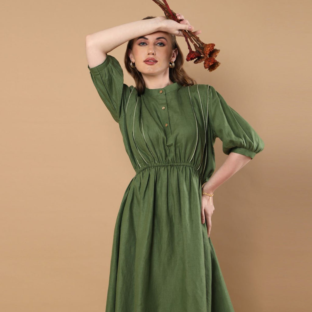 Azure Olive Green Dress