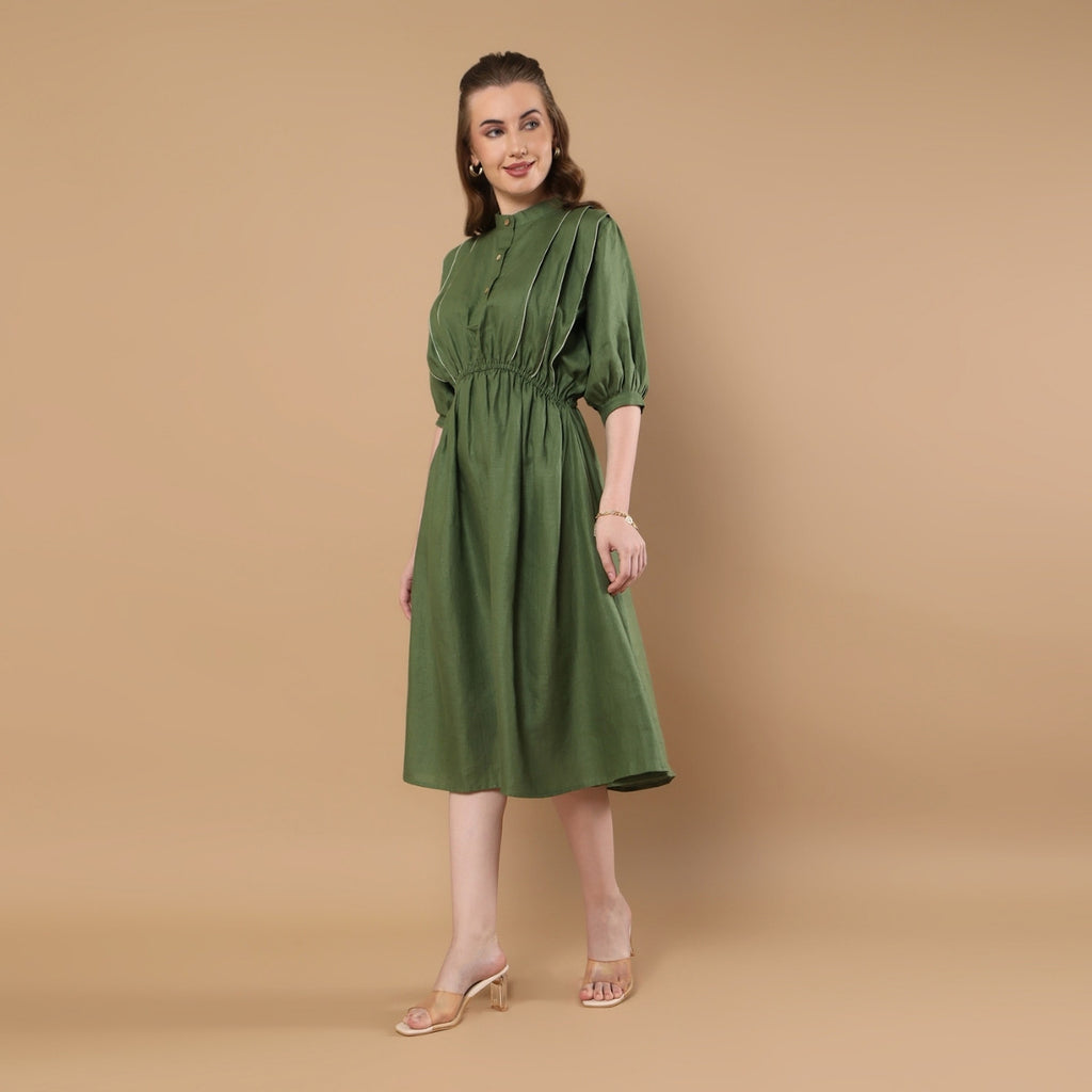 Azure Olive Green Dress