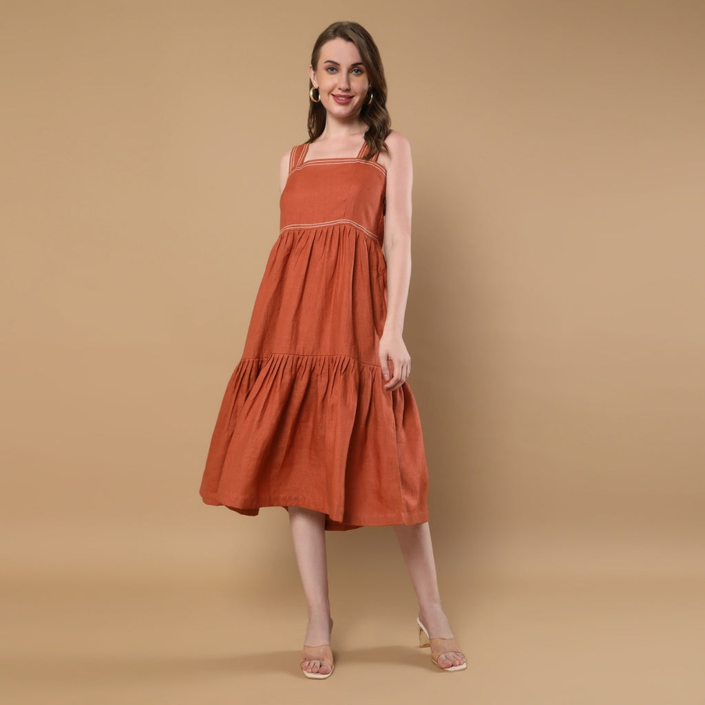 Iris Rust Dress
