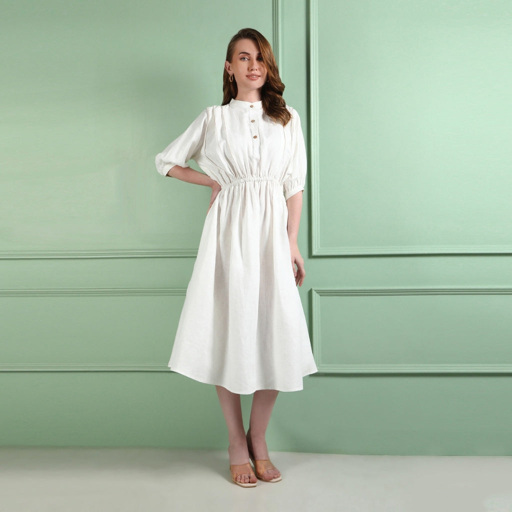 Azure White Dress