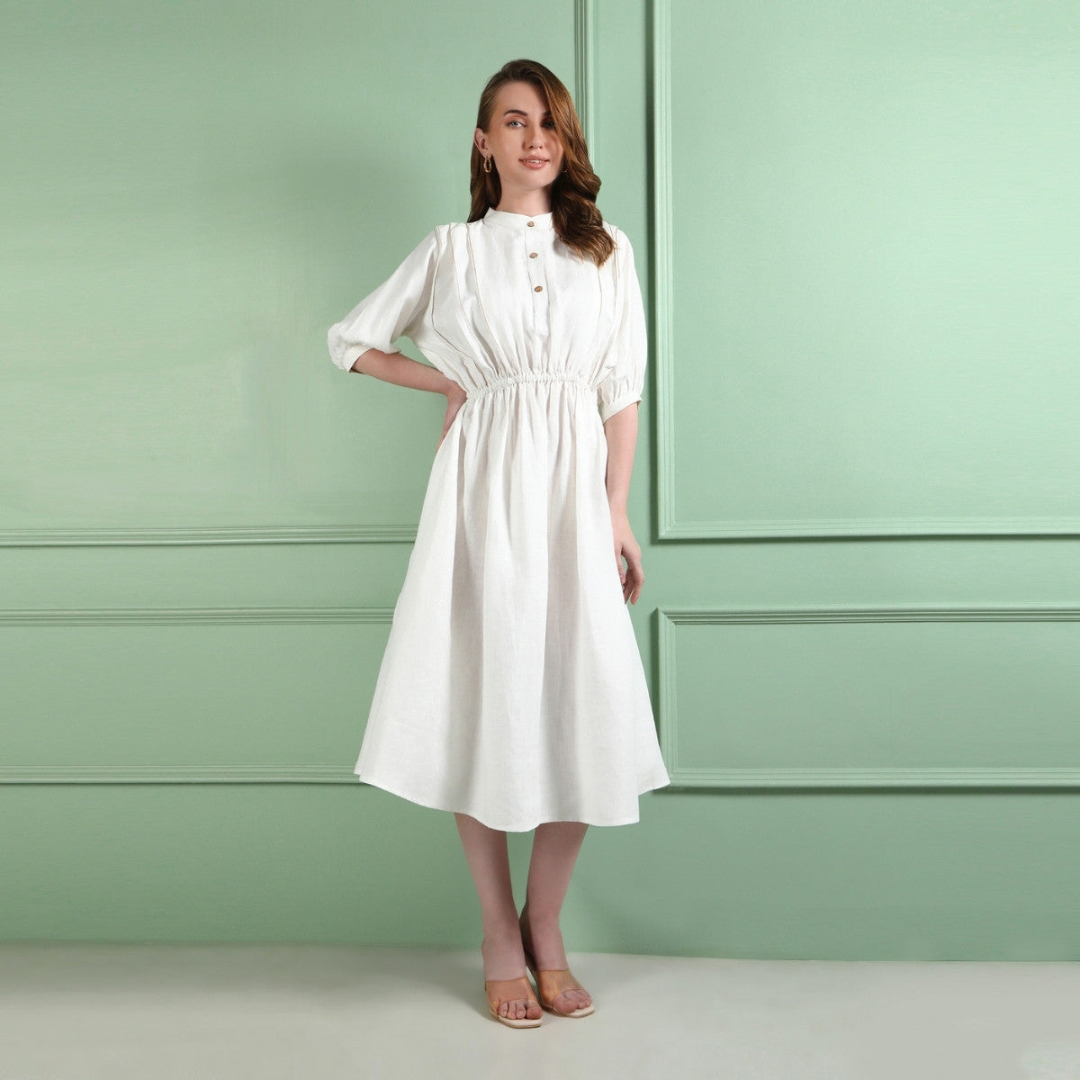 Azure White Dress