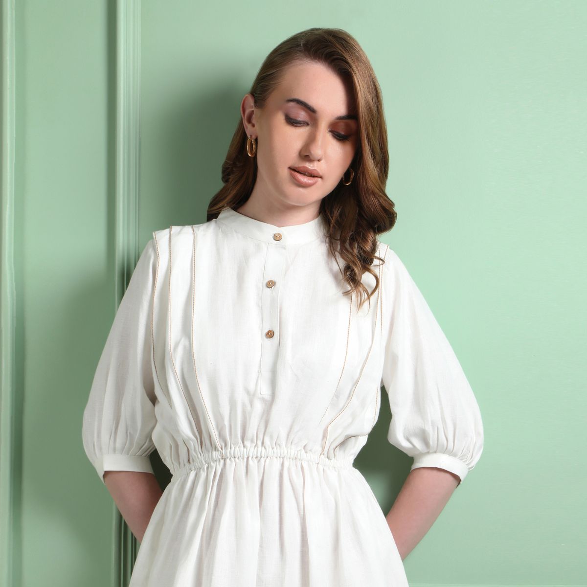 Azure White Dress