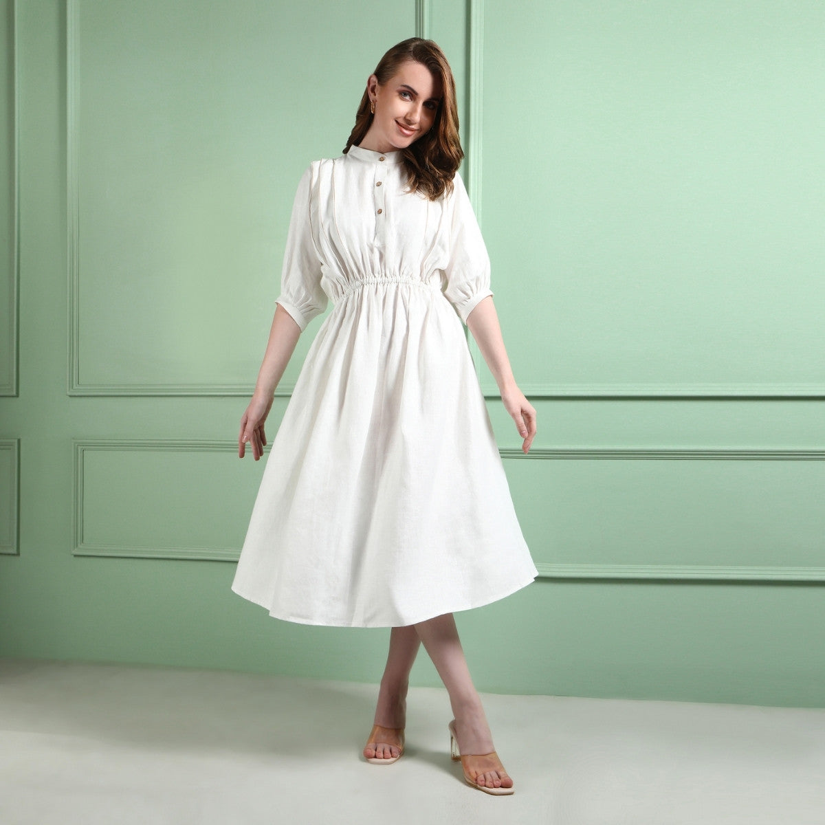 Azure White Dress