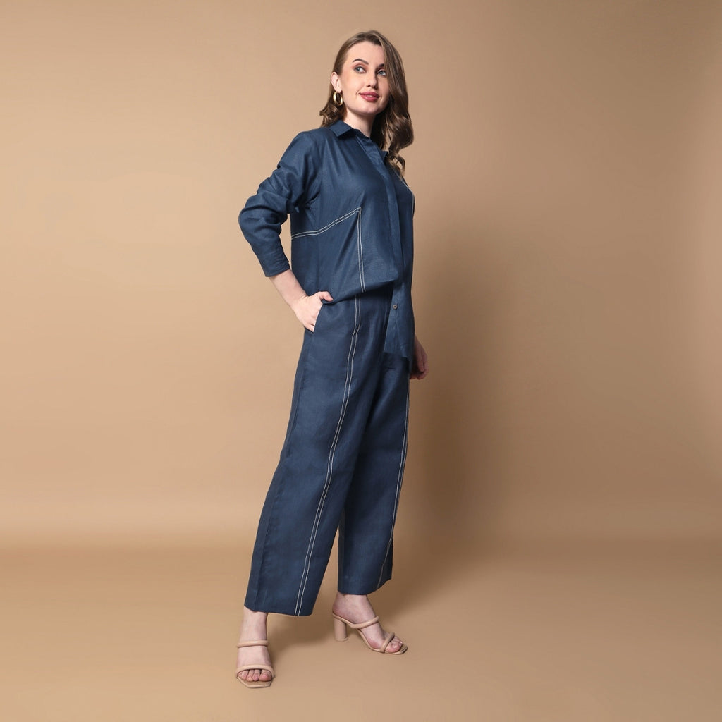 Ember Navy Blue Co-ord Set