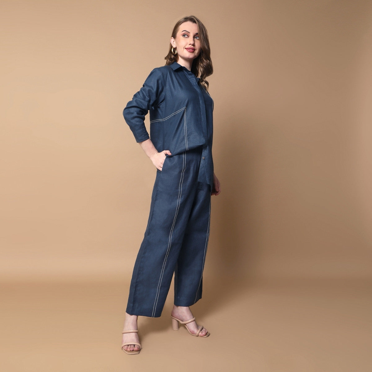 Ember Navy Blue Co-ord Set