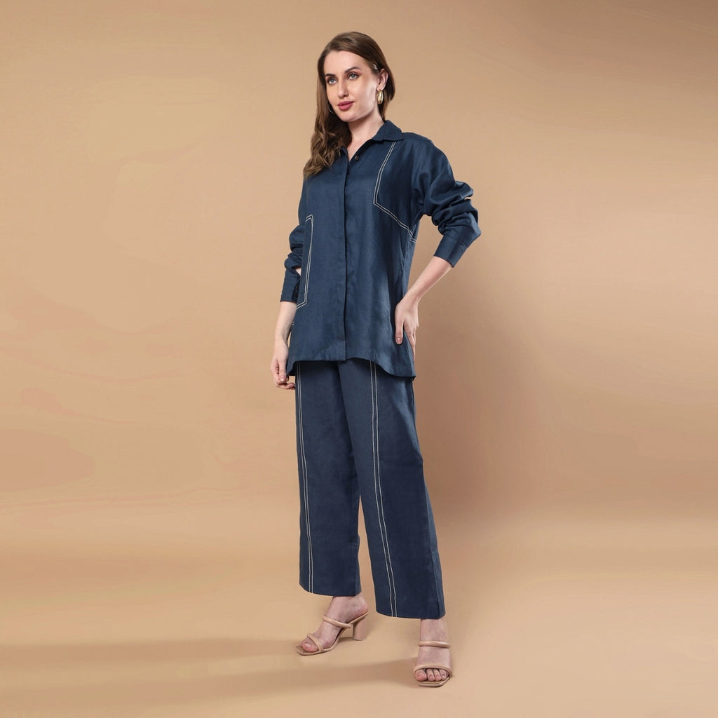 Ember Navy Blue Co-ord Set