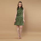 Nova Olive Green Dress