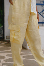 Lyra - Butter Yellow Cargo Pants