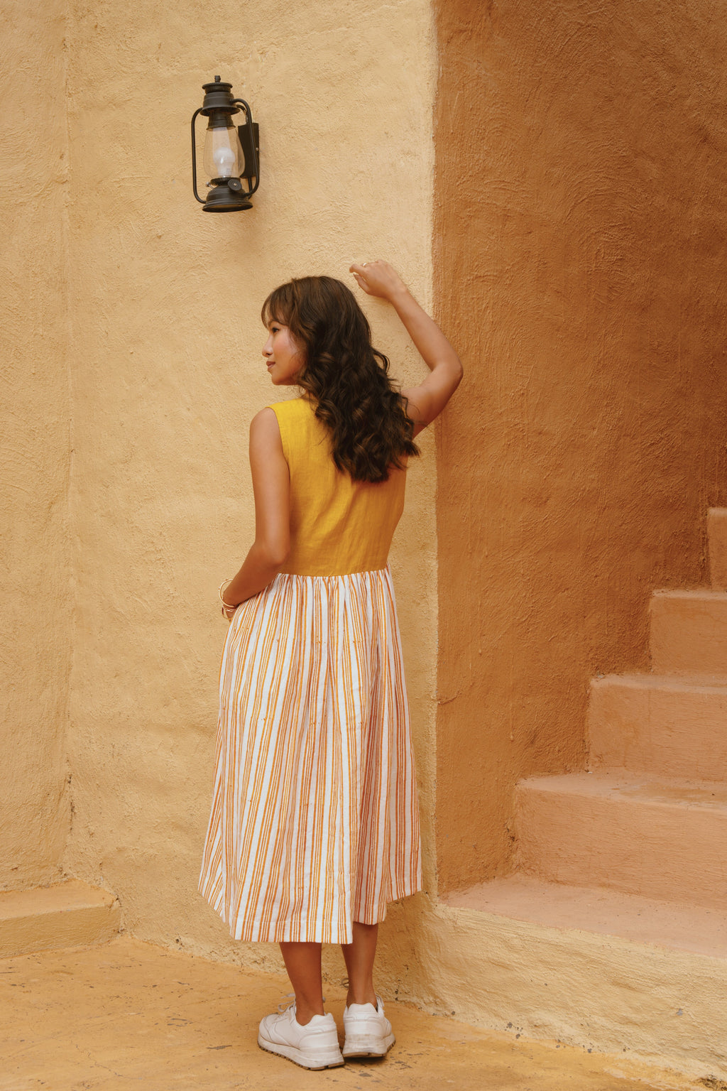 Meadow - Mustard Stripe Dress