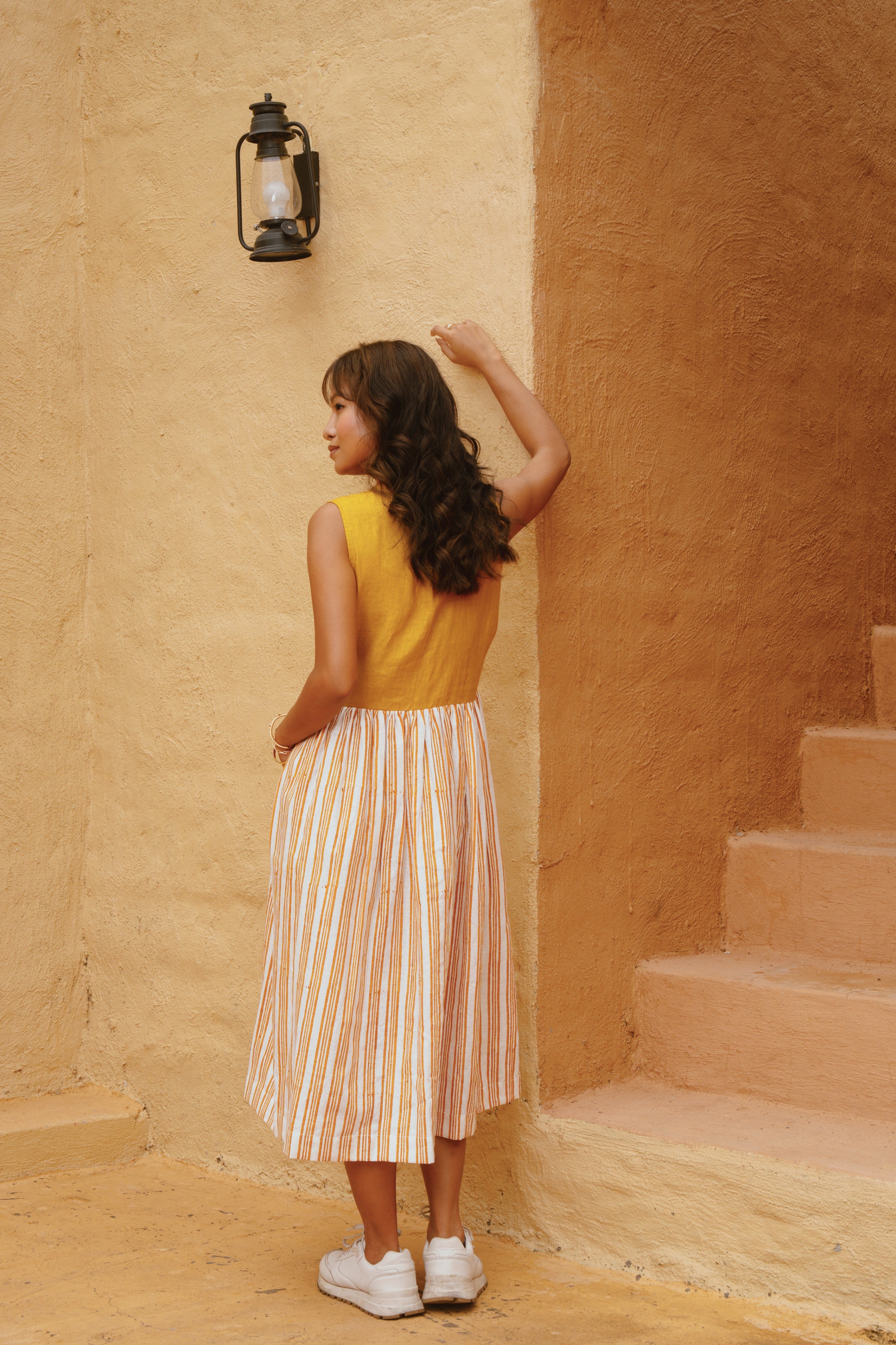 Meadow - Mustard Stripe Dress