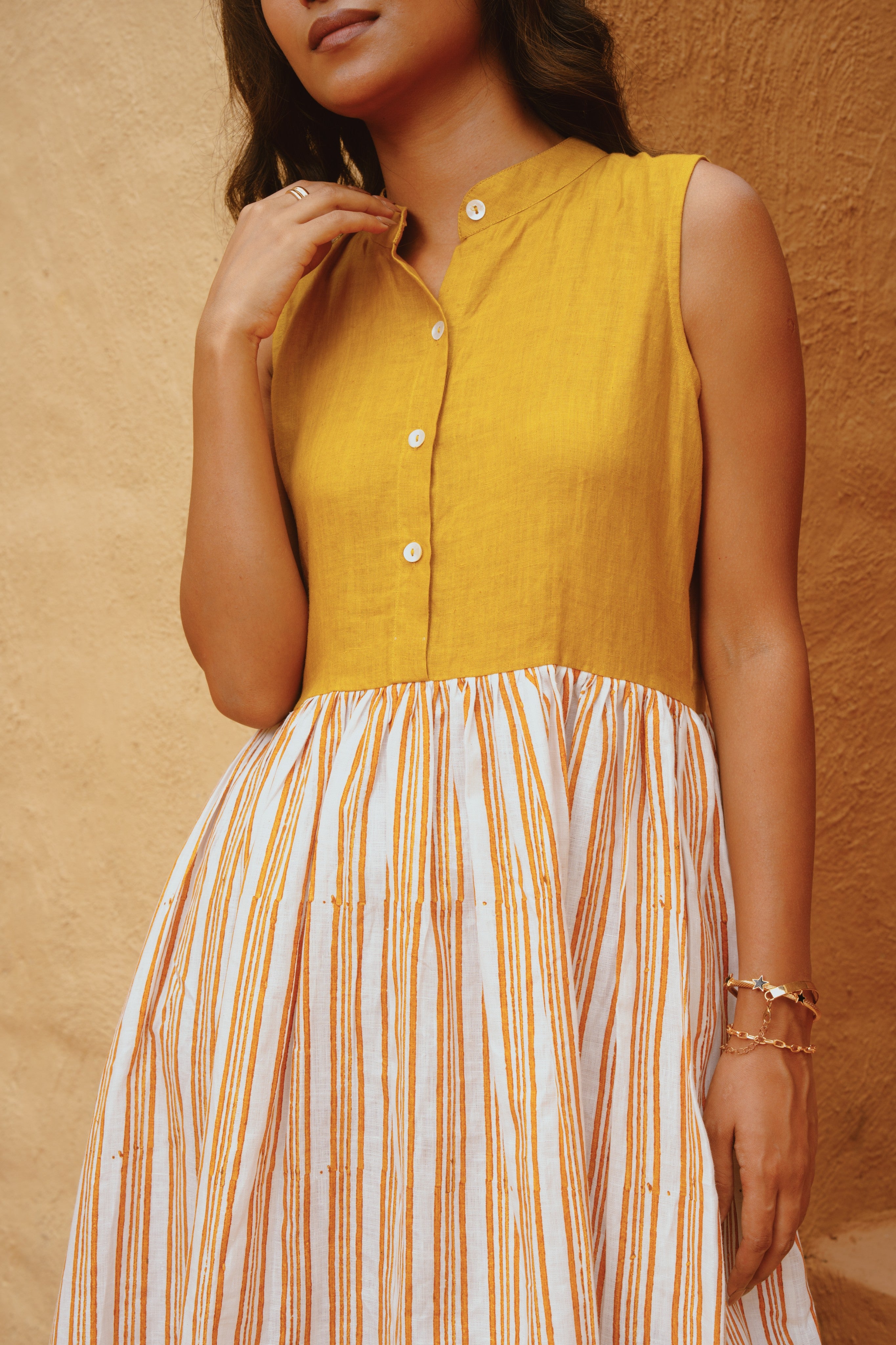 Meadow - Mustard Stripe Dress
