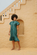 Twilight - Teal Ruffle Dress