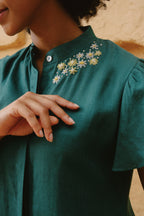 Twilight - Teal Ruffle Dress