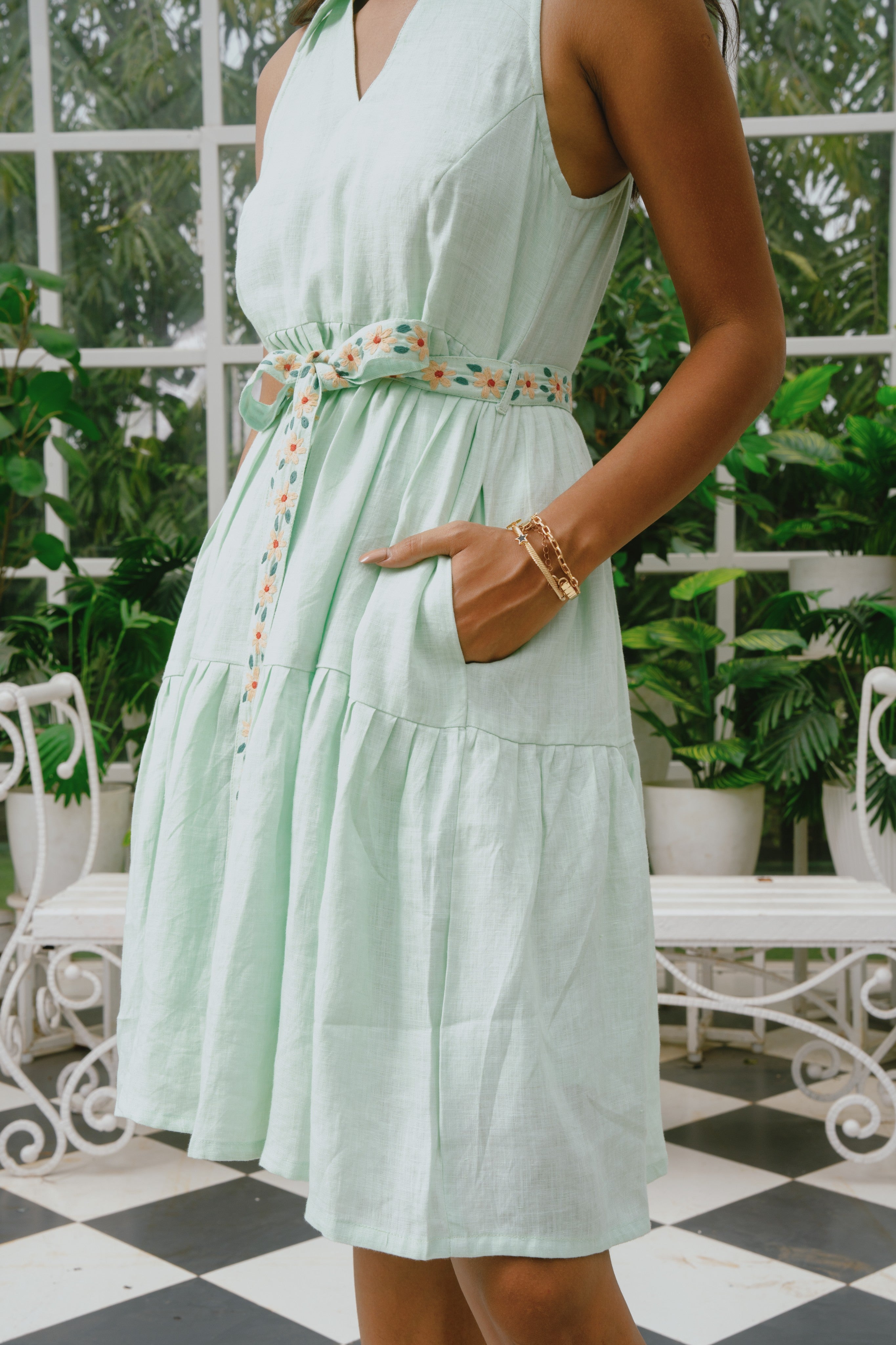 Elya - Mint Layered Dress