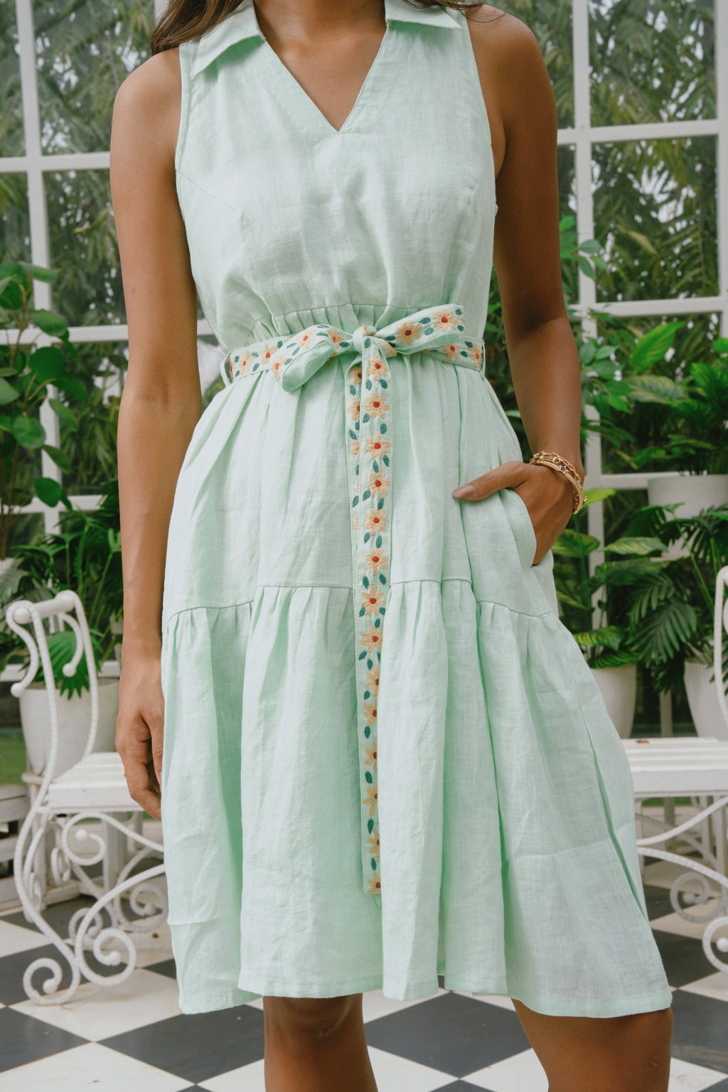 Elya - Mint Layered Dress