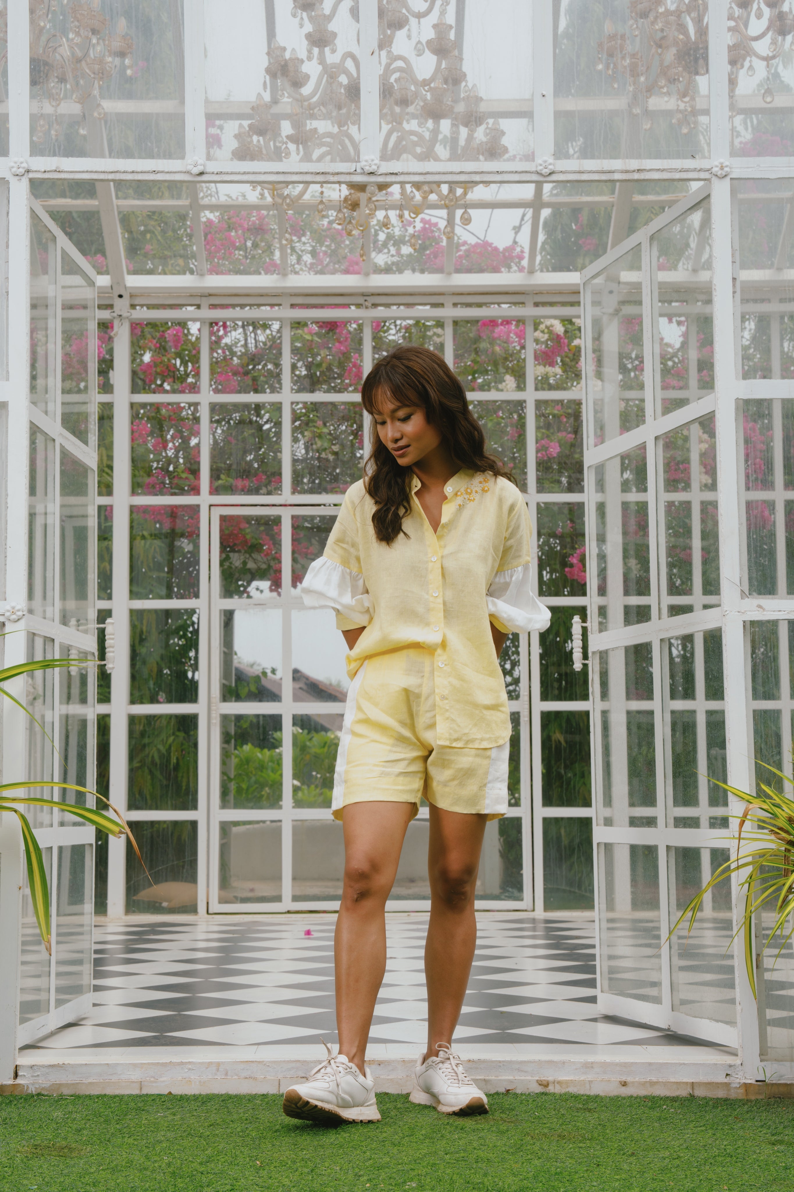 Alia - Butter Yellow & White Co-Ord Set