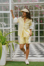 Alia - Butter Yellow & White Co-Ord Set