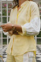Alia - Butter Yellow & White Co-Ord Set
