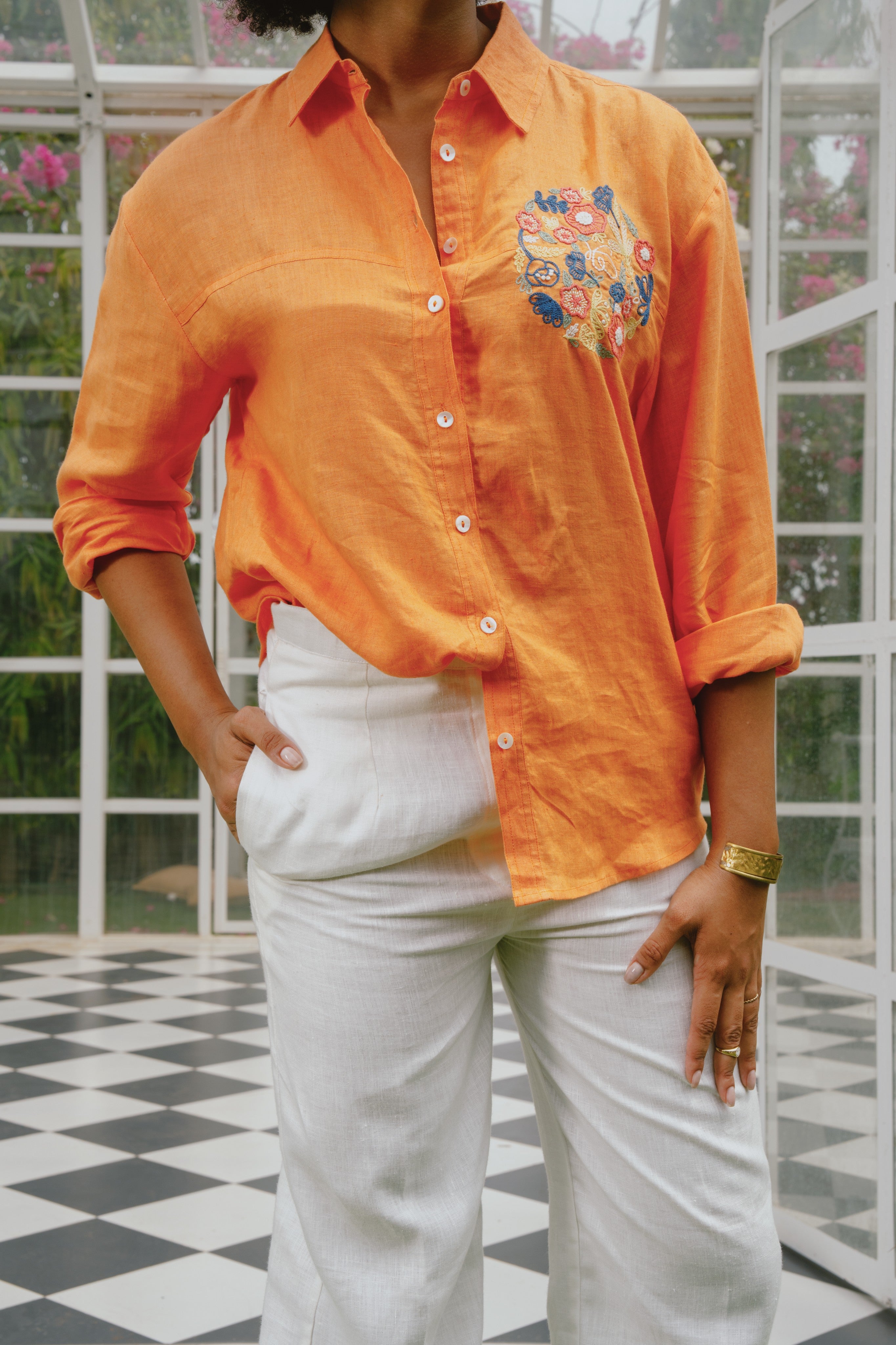 Emor - Orange Oversized Shirt