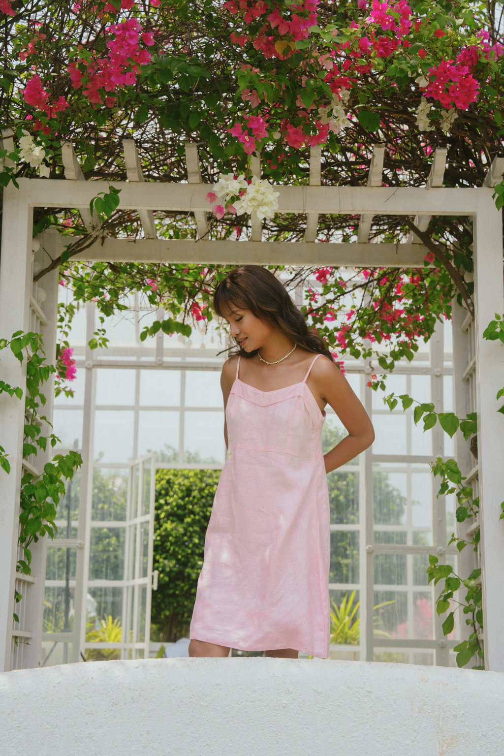 Lila - Blush Pink Strappy Dress