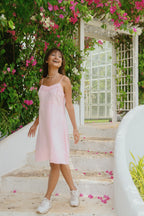 Lila - Blush Pink Strappy Dress