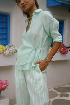 Nira - Mint Stripe Co-Ord Set