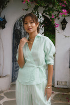 Nira - Mint Stripe Co-Ord Set