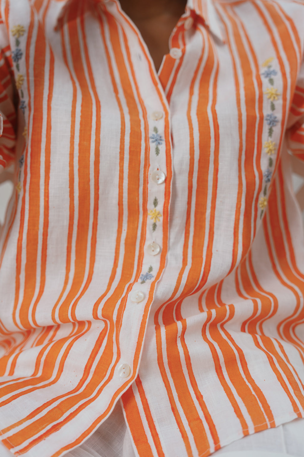 Olen - Orange Stripe Shirt