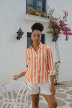 Olen - Orange Stripe Shirt