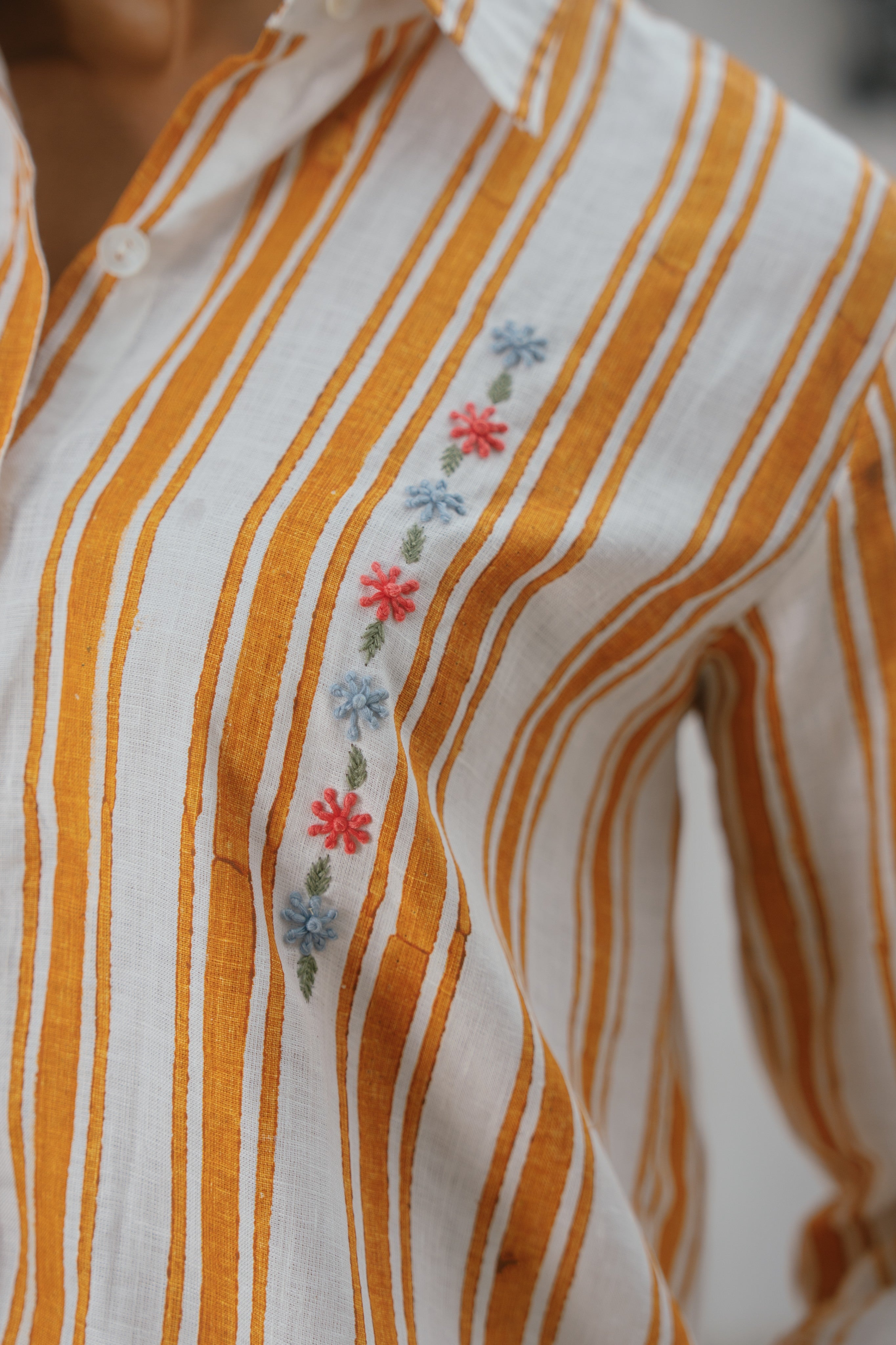 Olen - Mustard Stripe Shirt