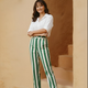 Green Stripped Pants