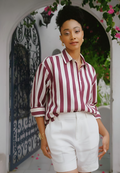 Olly - Maroon Stripe Shirt