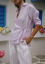 Nira - Lavendar Stripe Co-Ord Set