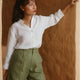 Olive Green High Waist Shorts